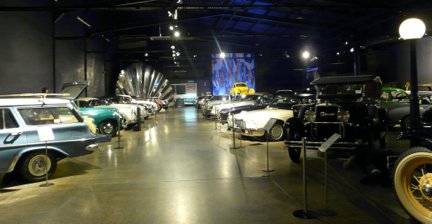 Classic car museum with vintage vehicles