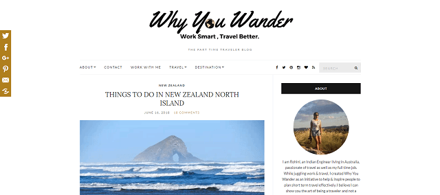 Why You Wander blog screenshot