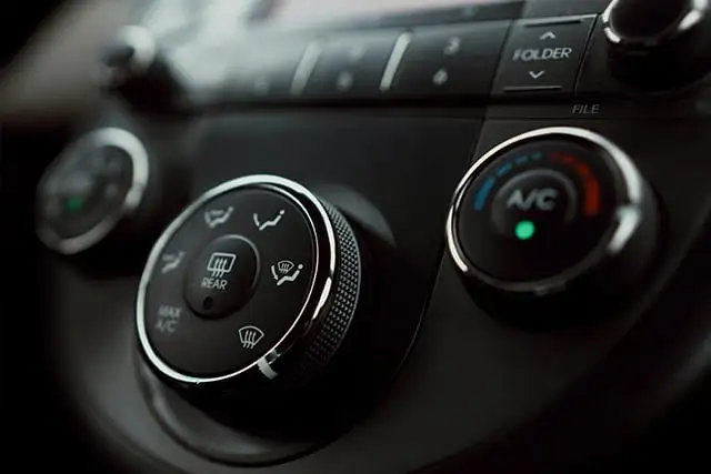 Buttons on car dashboard